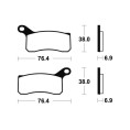 Plaquettes de frein TECNIUM Racing MX/Quad métal fritté - MOR366