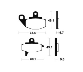 Plaquettes de frein TECNIUM route organique - MA102
