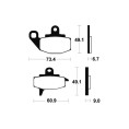 Plaquettes de frein TECNIUM route organique - MA102