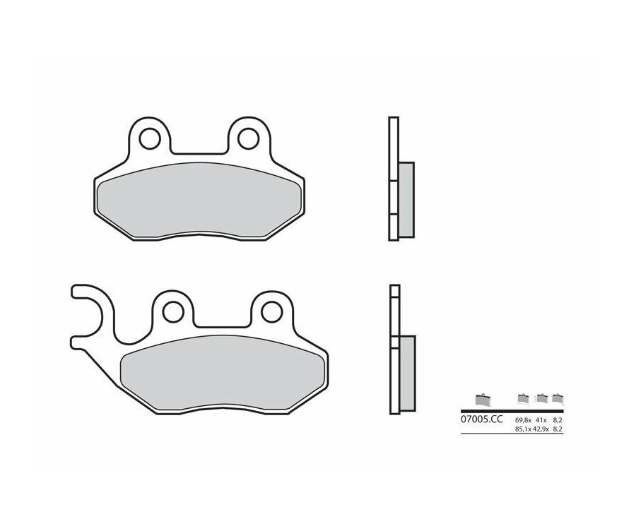 Plaquettes de frein BREMBO Scooter carbone céramique - 07005