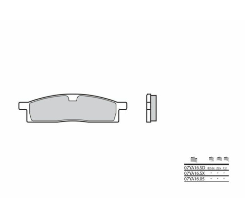 Plaquettes de frein BREMBO Off-Road métal fritté - 07YA16SX - 1036218