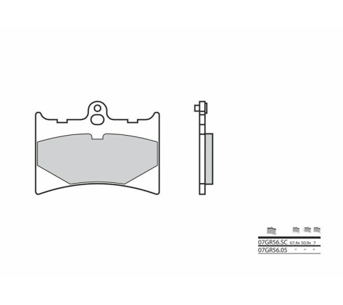 Plaquettes de frein BREMBO route carbone céramique - 07GR5605 - 1035902