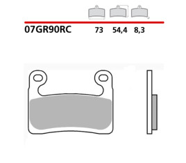 Plaquettes de frein BREMBO racing carbone-céramique - 07GR90RC