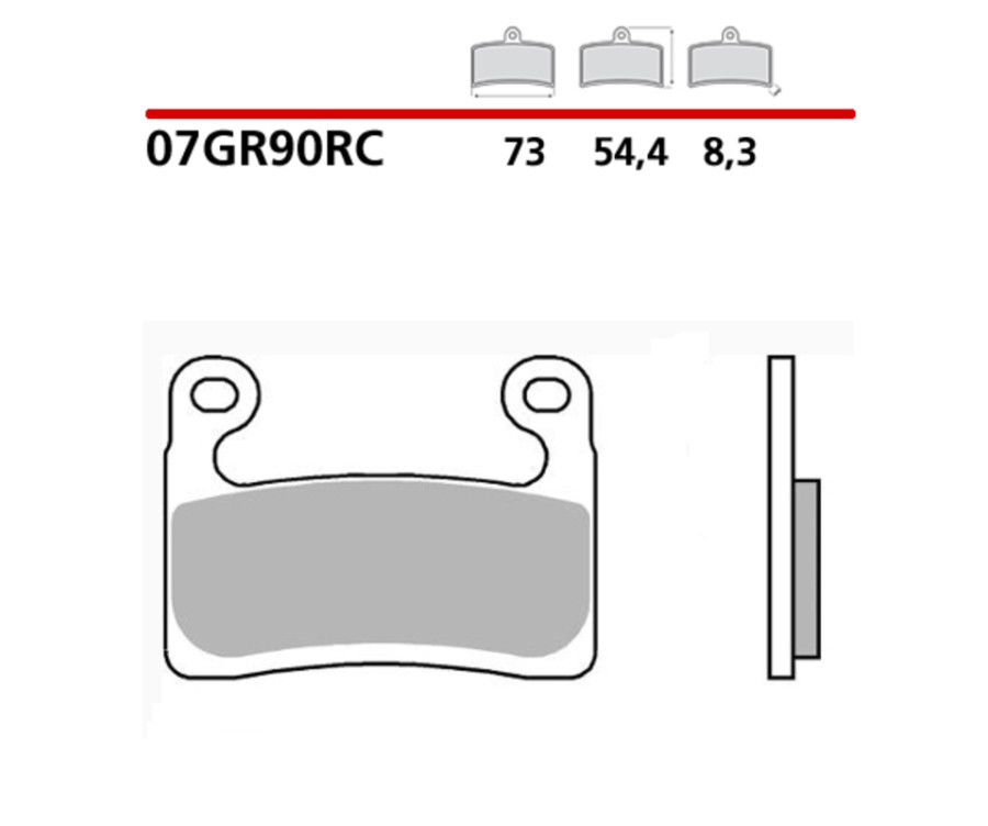 Plaquettes de frein BREMBO racing carbone-céramique - 07GR90RC