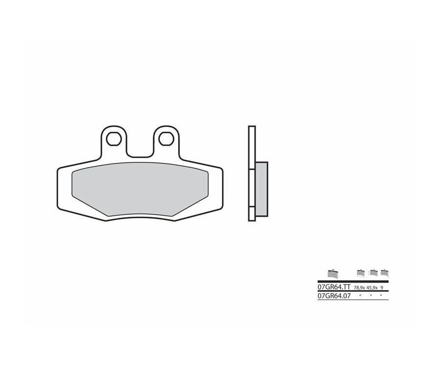 Plaquettes de frein BREMBO route carbone céramique - 07GR6407