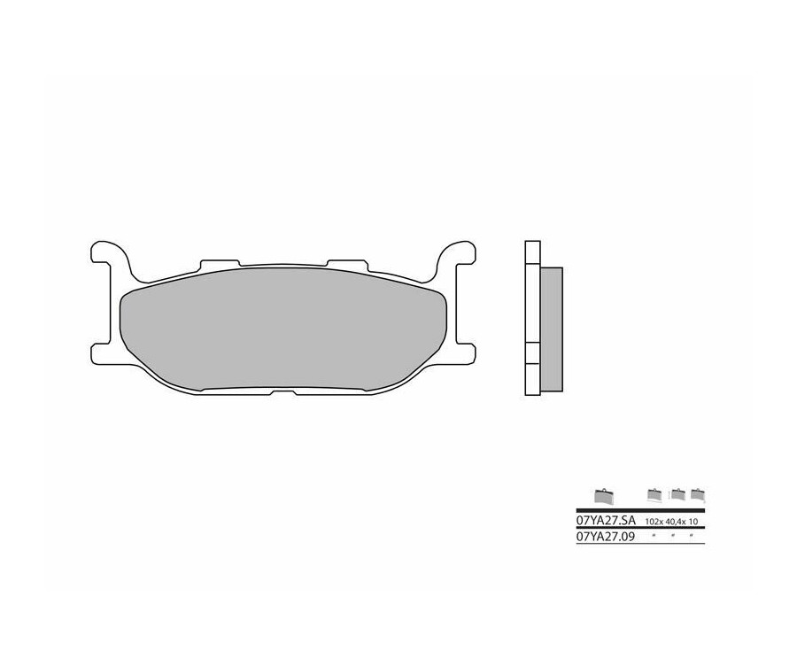 Plaquettes de frein BREMBO route métal fritté - 07YA27SA