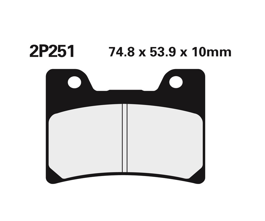 Plaquettes de frein NISSIN route semi-métallique - 2P-251NS