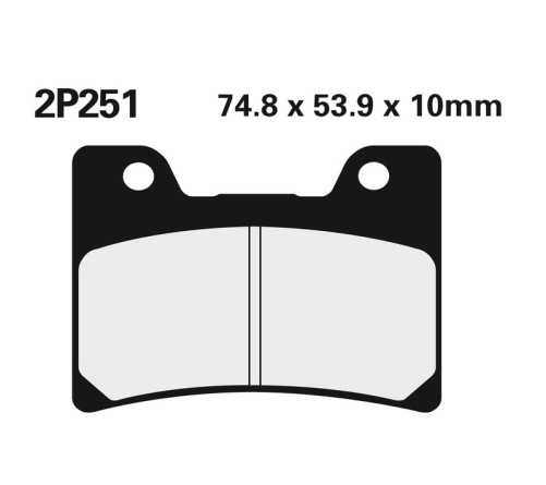 Plaquettes de frein NISSIN route semi-métallique - 2P-251NS - 1036698