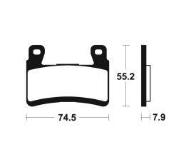 Plaquettes de frein TECNIUM Racing métal fritté carbone - MCR394