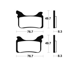 Plaquettes de frein TECNIUM Racing MX/Quad métal fritté - MOR342