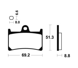 Plaquettes de frein TECNIUM Performance métal fritté - MF134