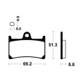 Plaquettes de frein TECNIUM Performance métal fritté - MF134