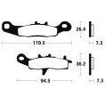 Plaquettes de frein TECNIUM MX/Quad métal fritté - MO226