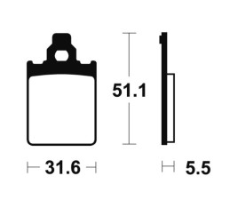 Plaquettes de frein TECNIUM Scooter organique - ME180