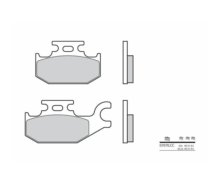 Plaquettes de frein BREMBO Scooter carbone céramique - 07070