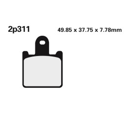 Plaquettes de frein NISSIN route /Off-Road métal fritté - 2P-311ST - 1036753