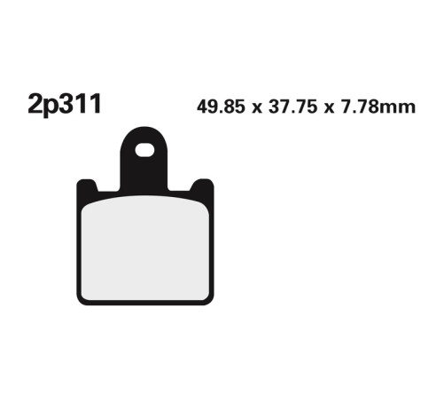 Plaquettes de frein NISSIN route /Off-Road métal fritté - 2P-311ST - 1036753