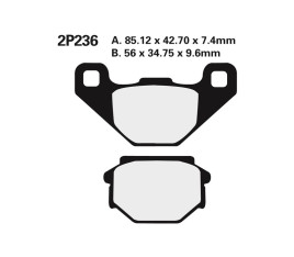 Plaquettes de frein NISSIN route semi-métallique - 2P-236NS