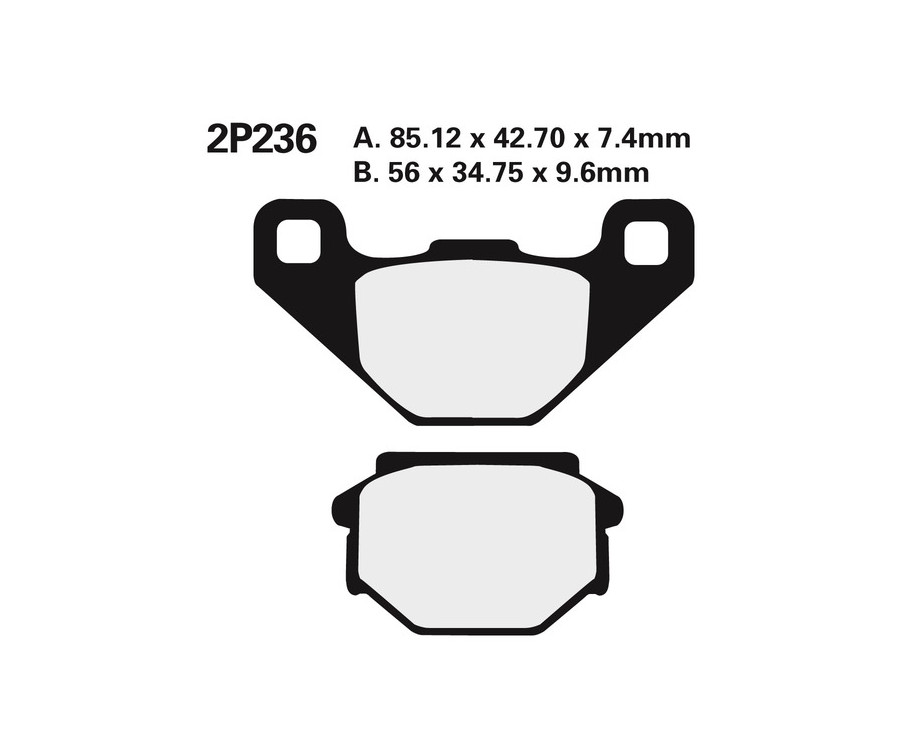 Plaquettes de frein NISSIN route semi-métallique - 2P-236NS