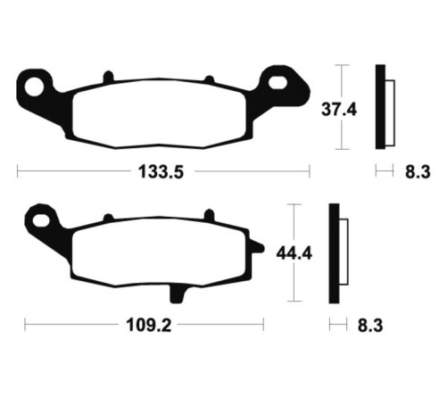 Plaquettes de frein TECNIUM métal fritté - MTR205 - 1090560