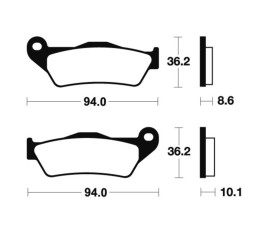 Plaquettes de frein TECNIUM Performance métal fritté - MR242