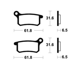 Plaquettes de frein TECNIUM MX/Quad métal fritté - MO283