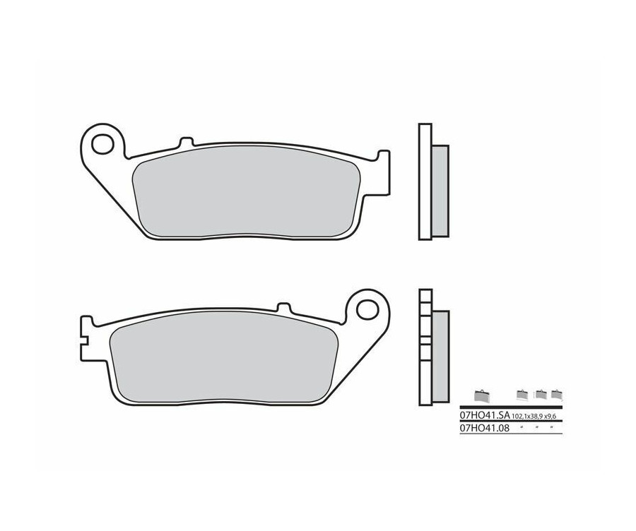 Plaquettes de frein BREMBO route carbone céramique - 07HO4108