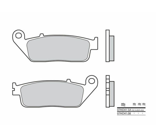 Plaquettes de frein BREMBO route carbone céramique - 07HO4108 - 1036018