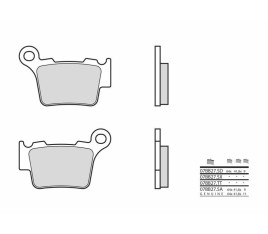 Plaquettes de frein BREMBO Off-Road TT carbone céramique - 07BB27TT - 1035847