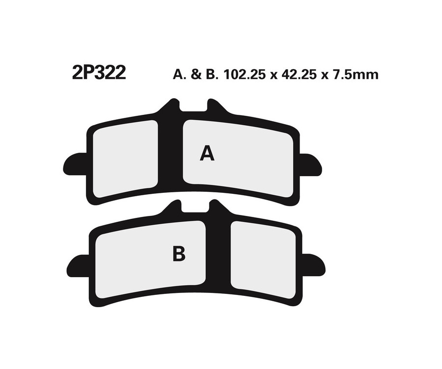 Plaquettes de frein NISSIN route /Off-Road métal fritté - 2P-322ST