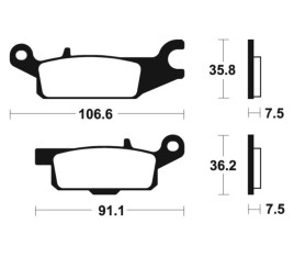 Plaquettes de frein TECNIUM MX/Quad métal fritté - MO350