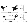 Plaquettes de frein TECNIUM MX/Quad métal fritté - MO350