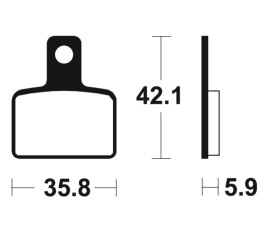 Plaquettes de frein TECNIUM route organique - MA395