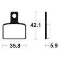 Plaquettes de frein TECNIUM route organique - MA395