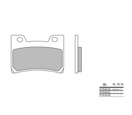 Plaquettes de frein BREMBO route métal fritté - 07YA26SA - 1036244