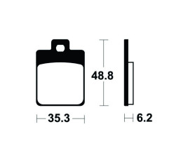 Plaquettes de frein TECNIUM Scooter organique - ME368