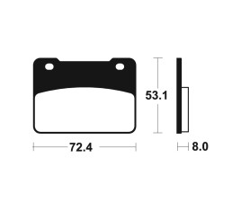 Plaquettes de frein TECNIUM Scooter organique - ME393