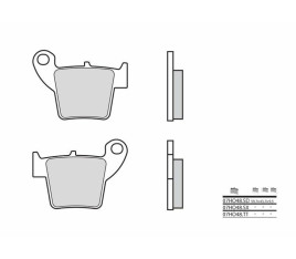 Plaquettes de frein BREMBO Off-Road métal fritté - 07HO48SD