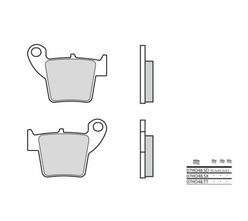 Plaquettes de frein BREMBO Off-Road métal fritté - 07HO48SD - 1036032