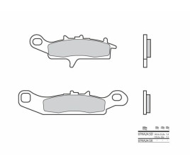 Plaquettes de frein BREMBO Off-Road métal fritté - 07KA24SX - 1036113