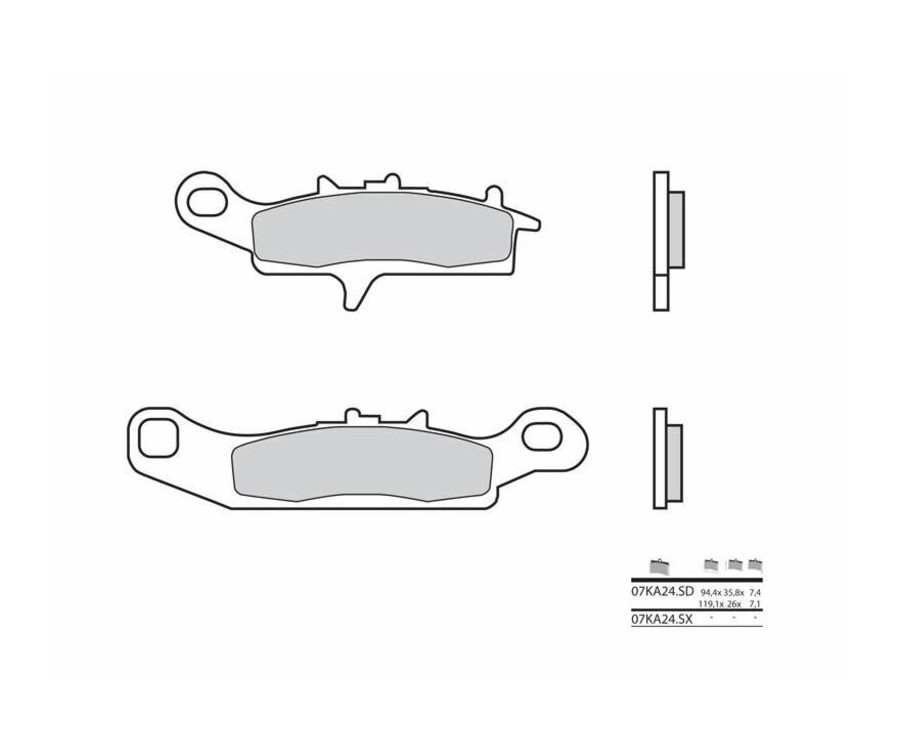 Plaquettes de frein BREMBO Off-Road métal fritté - 07KA24SX