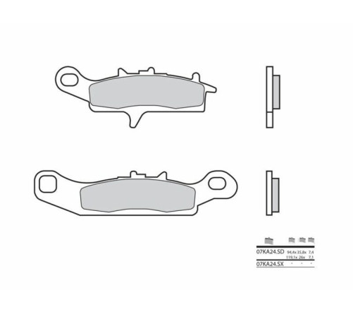 Plaquettes de frein BREMBO Off-Road métal fritté - 07KA24SX - 1036113