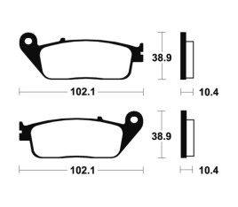 Plaquettes de frein TECNIUM Performance métal fritté - MR154