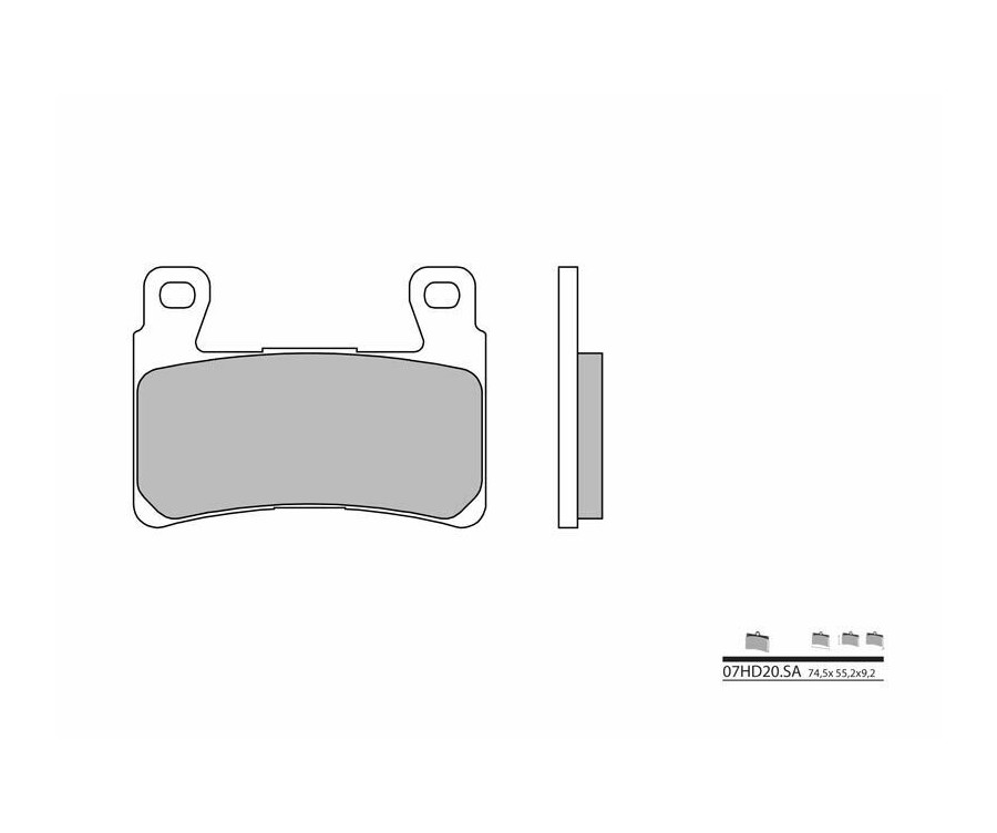 Plaquettes de frein BREMBO route métal fritté - 07HD20SA