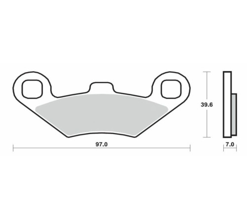 Plaquettes de frein BREMBO Scooter métal fritté - 07104XS - 1035783