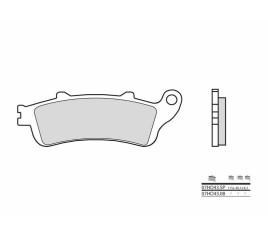 Plaquettes de frein BREMBO route métal fritté - 07HO43SP - 1036024