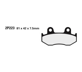 Plaquettes de frein NISSIN route /Off-Road métal fritté - 2P-223STMX - 1036657