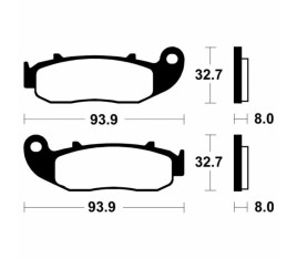 Plaquettes de frein TECNIUM Scooter organique - ME426