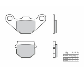 Plaquettes de frein BREMBO route carbone céramique - 07KA0717