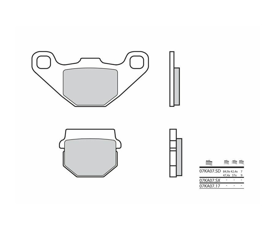 Plaquettes de frein BREMBO route carbone céramique - 07KA0717